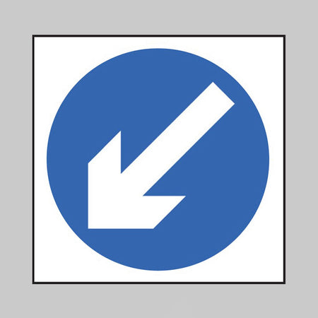 Keep Left/Right 750 x 750mm Class RA1 Zintec Sign - Ready Set SuppliedKeep Left/Right 750 x 750mm Class RA1 Zintec Sign57946