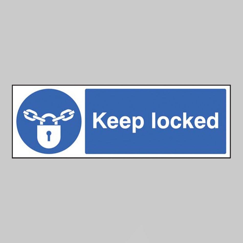 Keep Locked Sign - Ready Set SuppliedKeep Locked SignRigid Plastic15414G