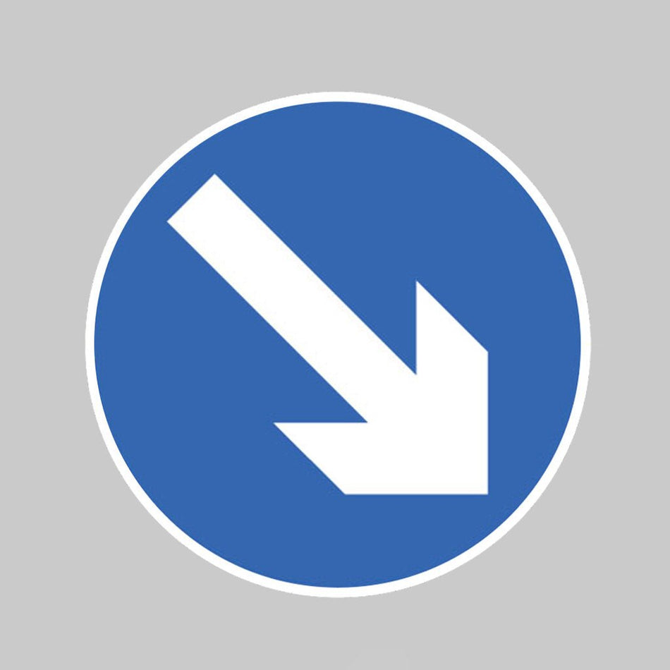 Keep Right Class RA1 600mm Diameter Circle With Channelling Sign - Ready Set SuppliedKeep Right Class RA1 600mm Diameter Circle With Channelling Sign56560