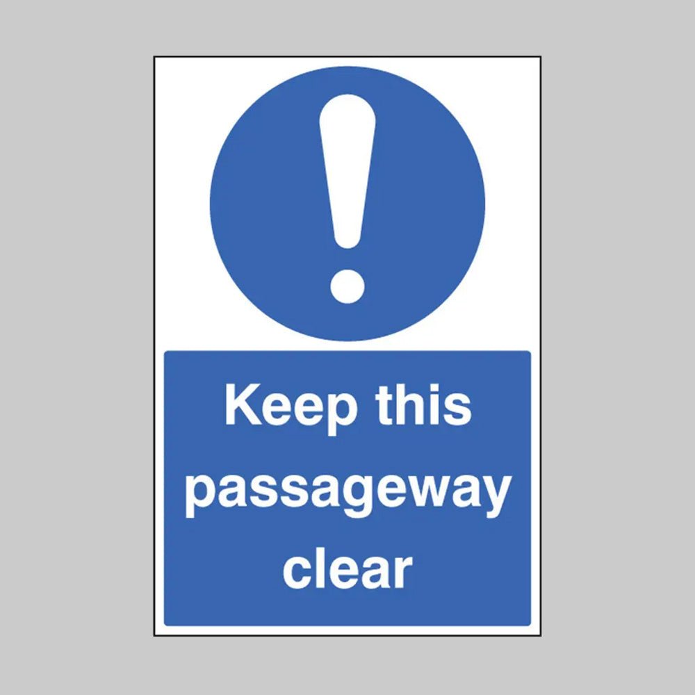 Keep This Passageway Clear Floor Graphic 400 x 600mm (External Grade) - Ready Set SuppliedKeep This Passageway Clear Floor Graphic 400 x 600mm (External Grade)53572