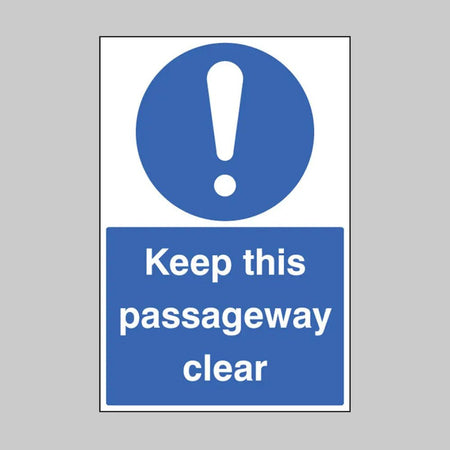 Keep This Passageway Clear Floor Graphic 400 x 600mm (External Grade) - Ready Set SuppliedKeep This Passageway Clear Floor Graphic 400 x 600mm (External Grade)53572