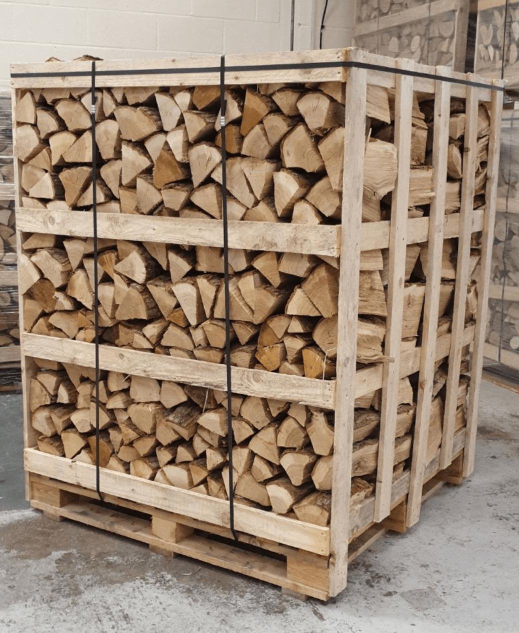 Kiln - Dried Birch Firewood Logs Large Crate – Approx. 1.63m³ Stacked / 2.5–2.6m³ Loose - Ready Set SuppliedKiln - Dried Birch Firewood Logs Large Crate – Approx. 1.63m³ Stacked / 2.5–2.6m³ Loose
