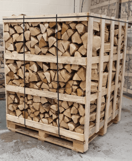 Kiln - Dried Birch Firewood Logs Large Crate – Approx. 1.63m³ Stacked / 2.5–2.6m³ Loose - Ready Set SuppliedKiln - Dried Birch Firewood Logs Large Crate – Approx. 1.63m³ Stacked / 2.5–2.6m³ Loose