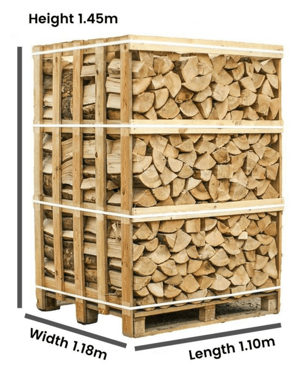 KILN - DRIED OAK FIREWOOD LOGS – APPROX. 1.63M³ STACKED / 2.5–2.6M³ LOOSE - Ready Set SuppliedKILN - DRIED OAK FIREWOOD LOGS – APPROX. 1.63M³ STACKED / 2.5–2.6M³ LOOSE