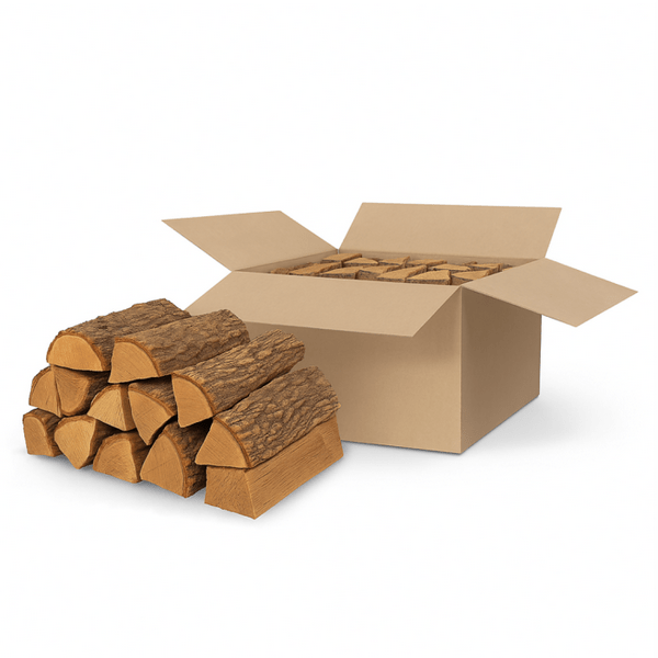 Kiln Dried Oak Hardwood Logs 24 x 20KG Boxes - Ready Set SuppliedKiln Dried Oak Hardwood Logs 24 x 20KG Boxes