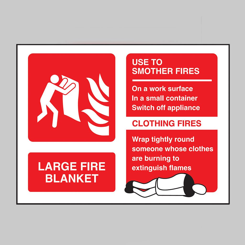 Large Fire Blanket Identification Sign - Ready Set SuppliedLarge Fire Blanket Identification SignRigid Plastic11468D