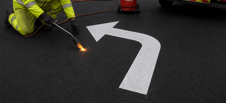 Left Turn Arrow Thermoplastic Road Marking - Ready Set SuppliedLeft Turn Arrow Thermoplastic Road Marking1000mm x 250mm