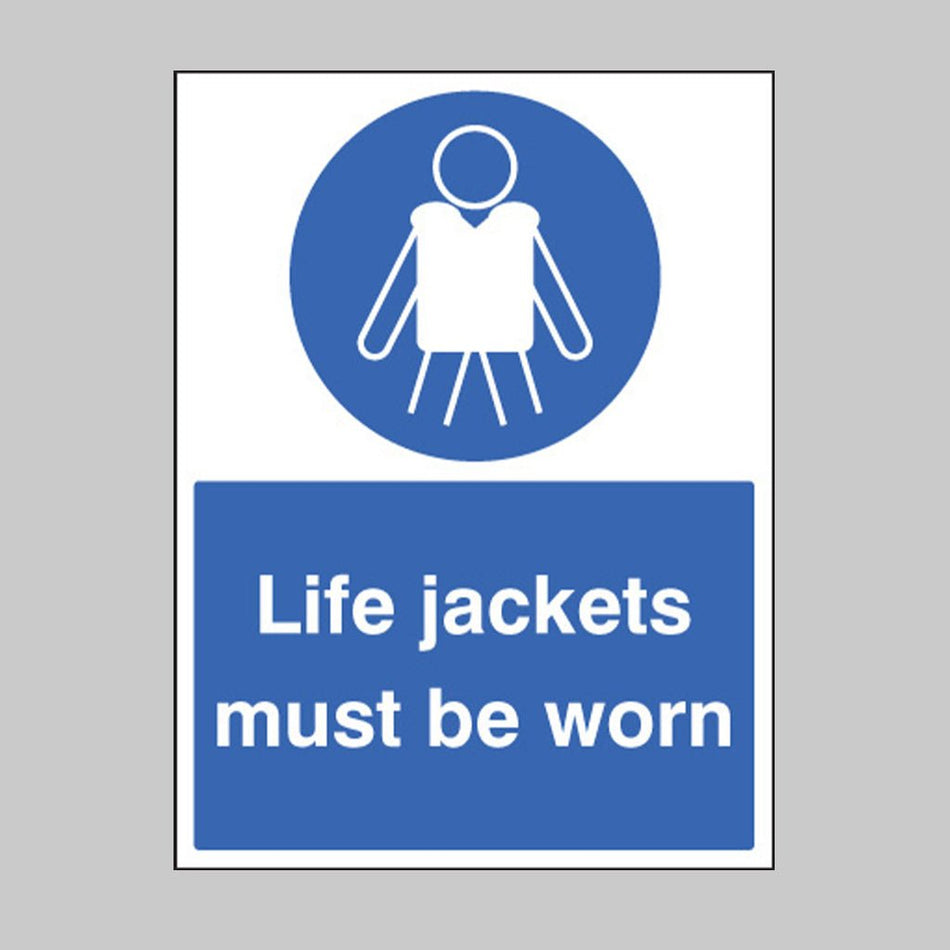 Life Jackets Must Be Worn Sign - Ready Set SuppliedLife Jackets Must Be Worn SignRigid Plastic13022E
