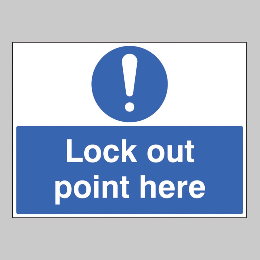 Lockout Point Here Sign - Ready Set SuppliedLockout Point Here SignRigid Plastic16248Q
