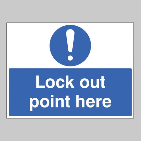 Lockout Point Here Sign - Ready Set SuppliedLockout Point Here SignRigid Plastic16248Q
