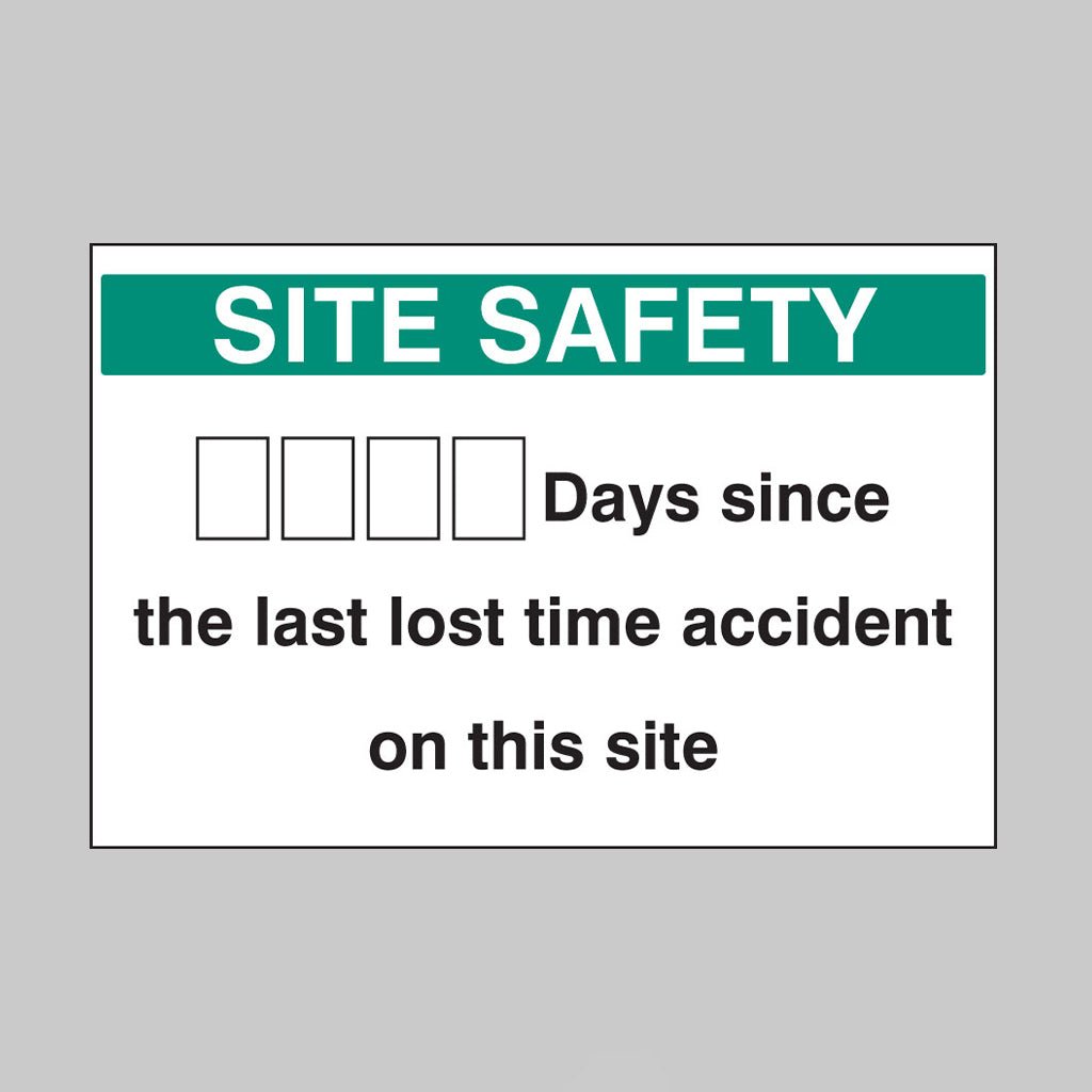 Lost Time Accident Board 600 x 900mm 5mm PVC With 2 Sets Of Numbers - Ready Set SuppliedLost Time Accident Board 600 x 900mm 5mm PVC With 2 Sets Of Numbers58033