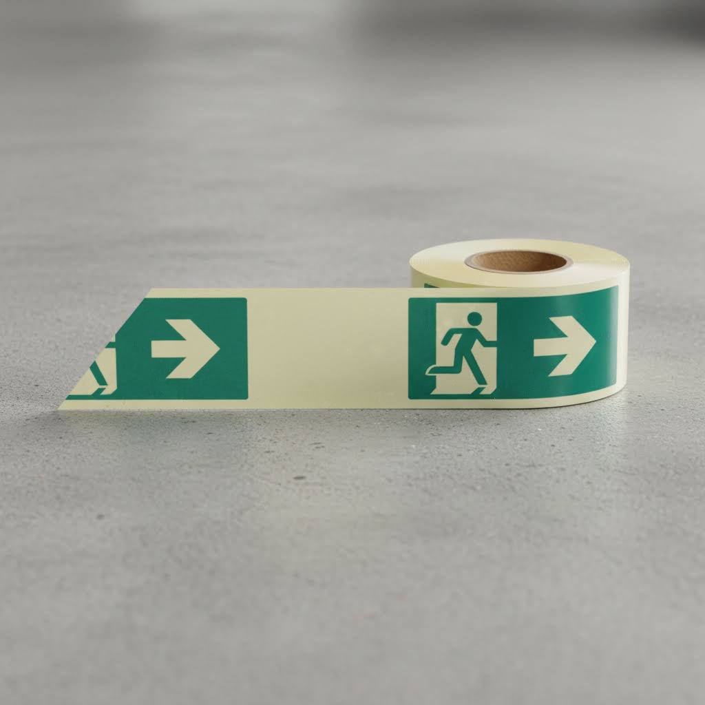 Man Arrow Right Photoluminescent Self Adhesive Tape 10Mx40mm - Ready Set SuppliedMan Arrow Right Photoluminescent Self Adhesive Tape 10Mx40mm58650