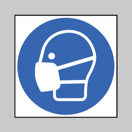 Masks Symbol Sign - Ready Set SuppliedMasks Symbol SignRigid Plastic15208F
