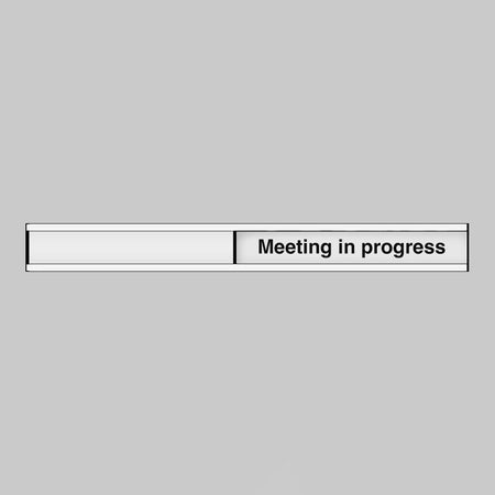 Meeting In Progress Door Slider 300 x 40mm Anodised Aluminium With Adhesive Backing Sign - Ready Set SuppliedMeeting In Progress Door Slider 300 x 40mm Anodised Aluminium With Adhesive Backing Sign59121