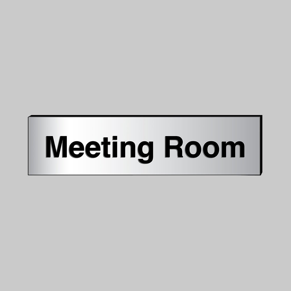 Meeting Room Engraved Aluminium Effect Sign - Ready Set SuppliedMeeting Room Engraved Aluminium Effect Sign53696
