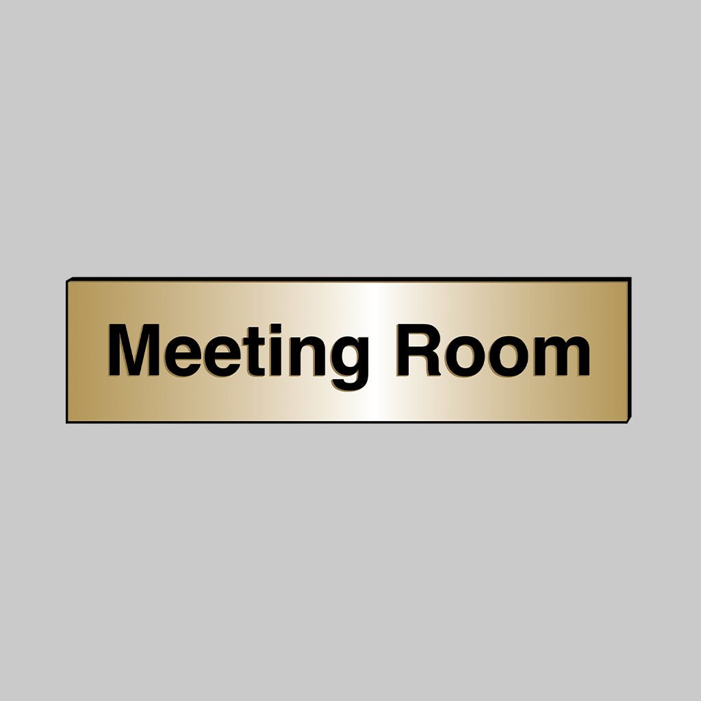 Meeting Room Engraved Brass Effect Sign - Ready Set SuppliedMeeting Room Engraved Brass Effect Sign53697