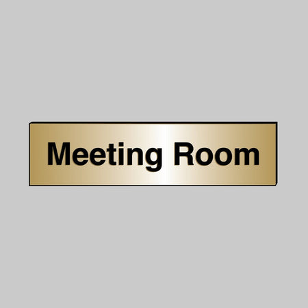 Meeting Room Engraved Brass Effect Sign - Ready Set SuppliedMeeting Room Engraved Brass Effect Sign53697