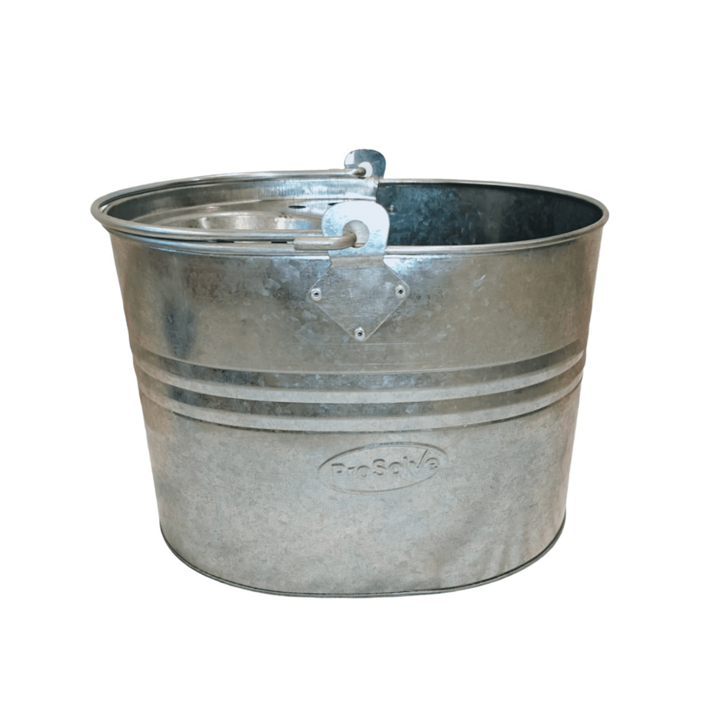 Metal Mop Bucket & Wringer (Galvanised) - Ready Set SuppliedMetal Mop Bucket & Wringer (Galvanised)