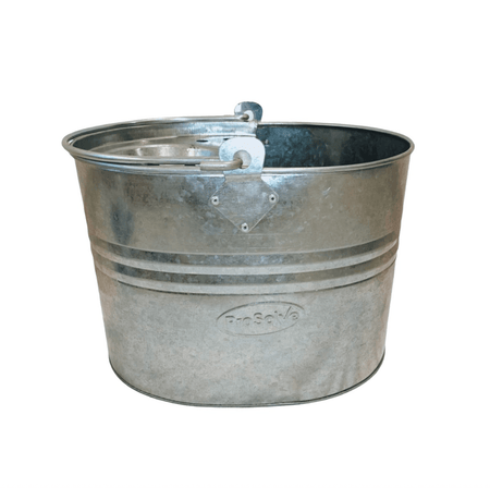 Metal Mop Bucket & Wringer (Galvanised) - Ready Set SuppliedMetal Mop Bucket & Wringer (Galvanised)