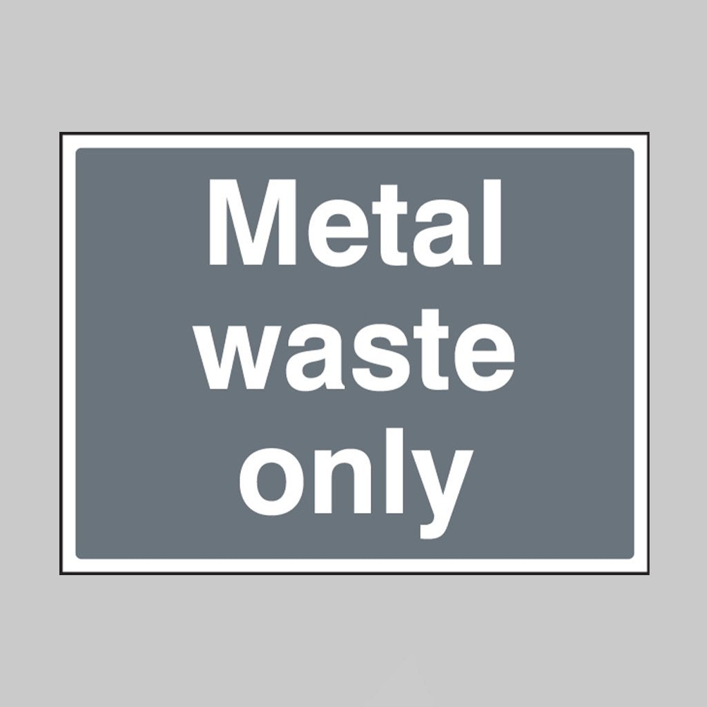 Metal Waste Only Sign - Ready Set SuppliedMetal Waste Only SignRigid Plastic16601K