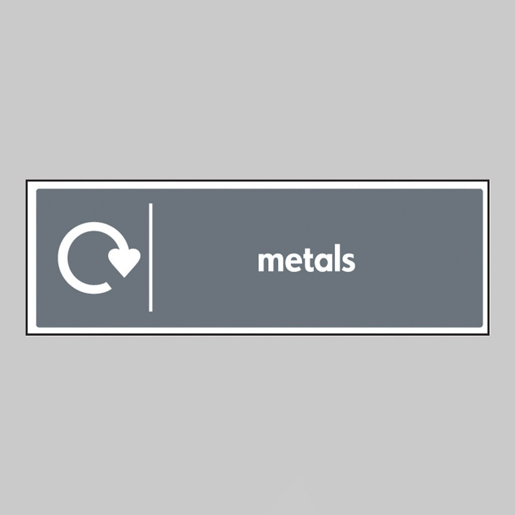 Metals - Wrap Recycling Sign - Ready Set SuppliedMetals - Wrap Recycling SignRigid Plastic16645M