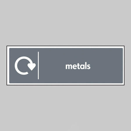 Metals - Wrap Recycling Sign - Ready Set SuppliedMetals - Wrap Recycling SignRigid Plastic16645M
