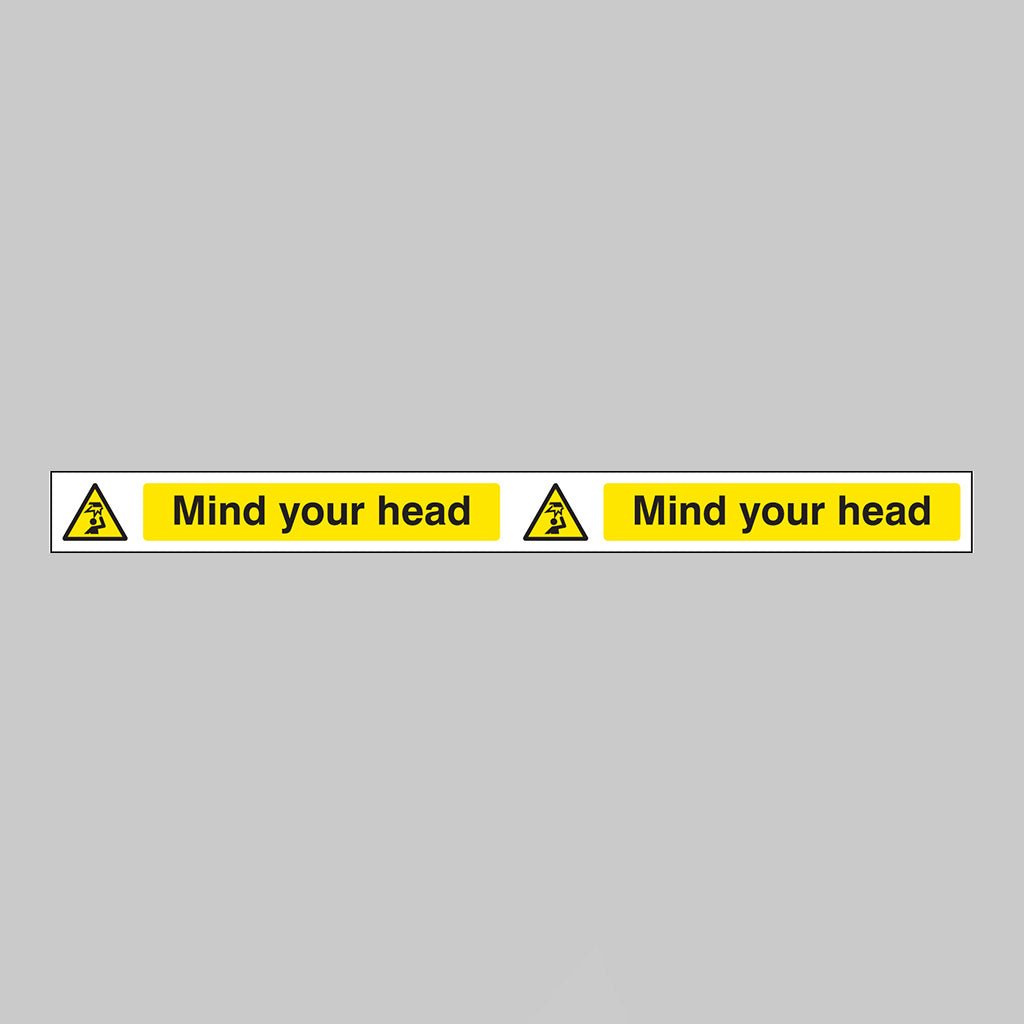 Mind Your Head Strip 400 x 35mm Self Adhesive Vinyl - Ready Set SuppliedMind Your Head Strip 400 x 35mm Self Adhesive Vinyl54037