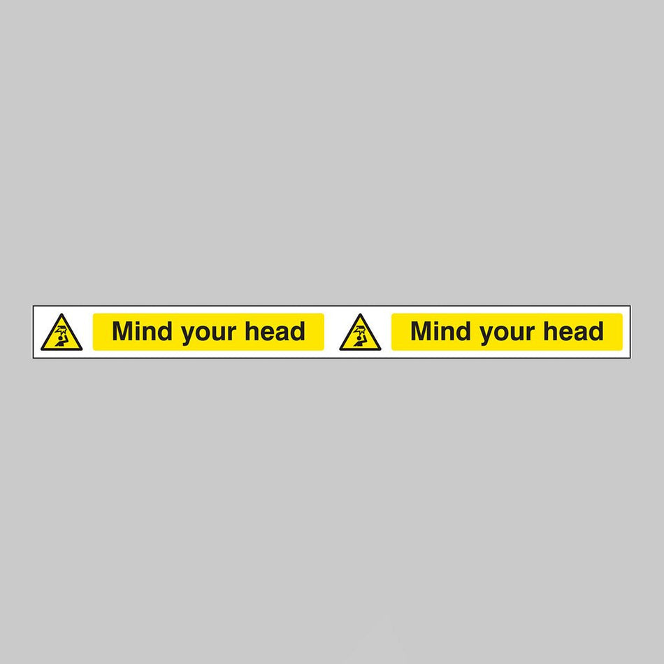 Mind Your Head Strip 400 x 35mm Self Adhesive Vinyl - Ready Set SuppliedMind Your Head Strip 400 x 35mm Self Adhesive Vinyl54037