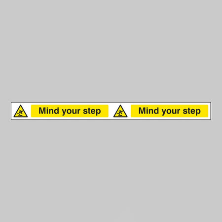 Mind Your Step Strip 400 x 35mm Self Adhesive Vinyl - Ready Set SuppliedMind Your Step Strip 400 x 35mm Self Adhesive Vinyl54035