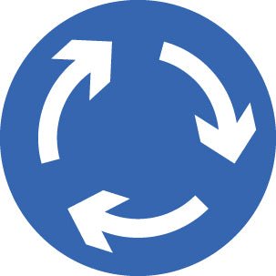 Mini Roundabout Class RA1 600mm Diameter Circle With Channelling Sign - Ready Set SuppliedMini Roundabout Class RA1 600mm Diameter Circle With Channelling Sign57821