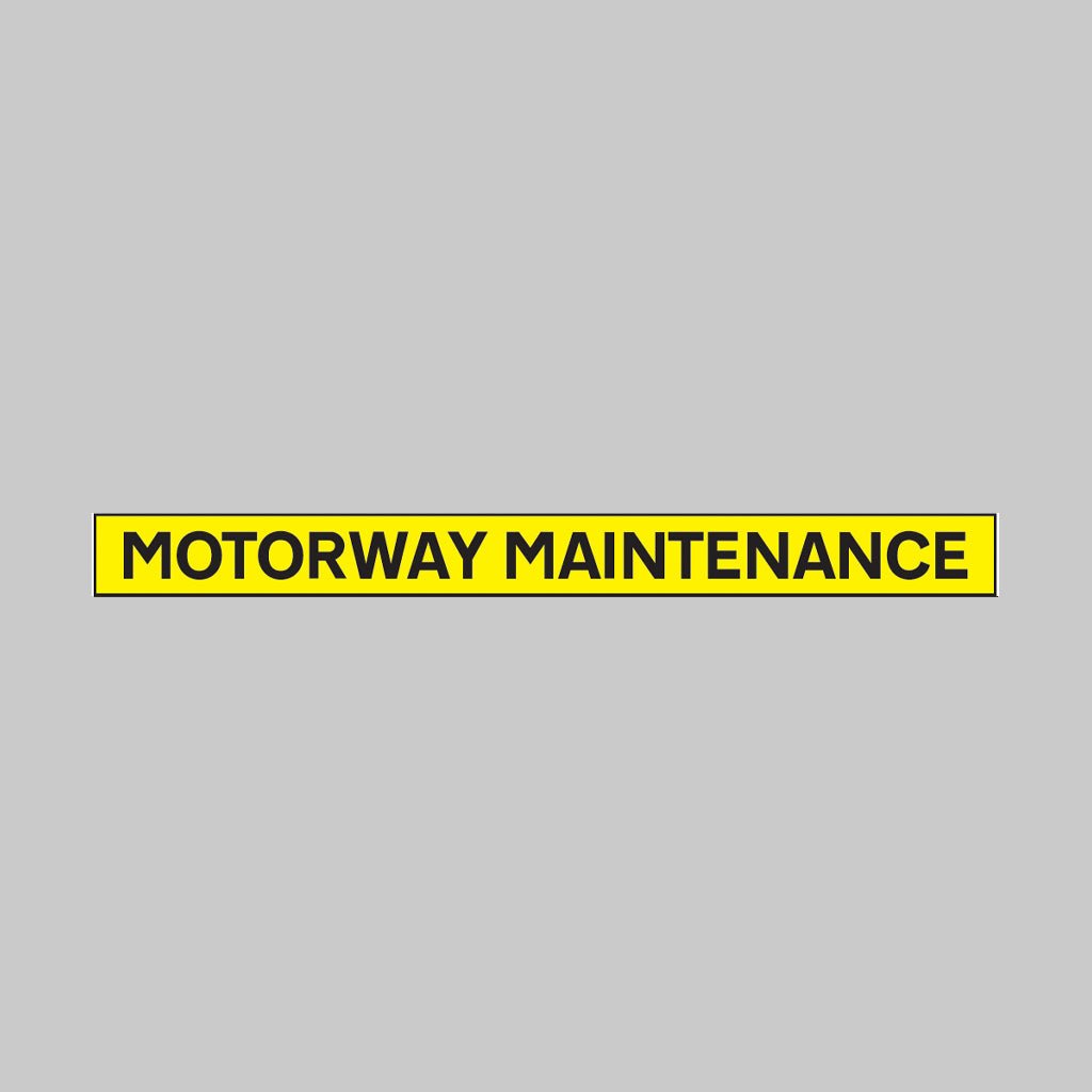 Motorway Maintenance 1300 x 100mm Reflective Magnetic Sign - Ready Set SuppliedMotorway Maintenance 1300 x 100mm Reflective Magnetic Sign56521
