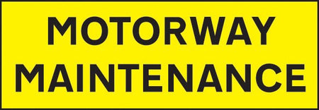 Motorway Maintenance 800 x 275 Reflective Self Adhesive Vinyl Sign - Ready Set SuppliedMotorway Maintenance 800 x 275 Reflective Self Adhesive Vinyl Sign56523
