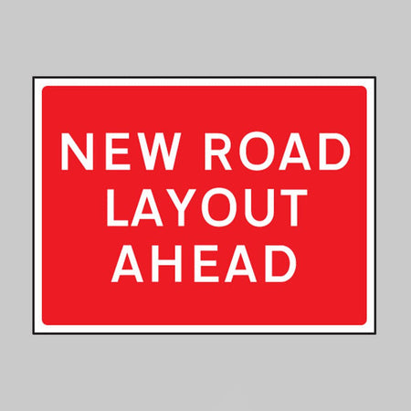 New Road Layout Ahead 1050 x 750mm Class RA1 Zintec Sign - Ready Set SuppliedNew Road Layout Ahead 1050 x 750mm Class RA1 Zintec Sign57909