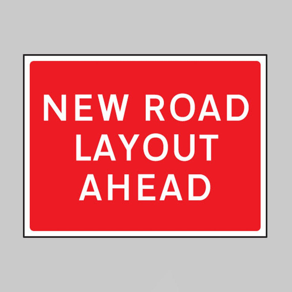 New Road Layout Ahead 1050 x 750mm Class RA1 Zintec Sign - Ready Set SuppliedNew Road Layout Ahead 1050 x 750mm Class RA1 Zintec Sign57909