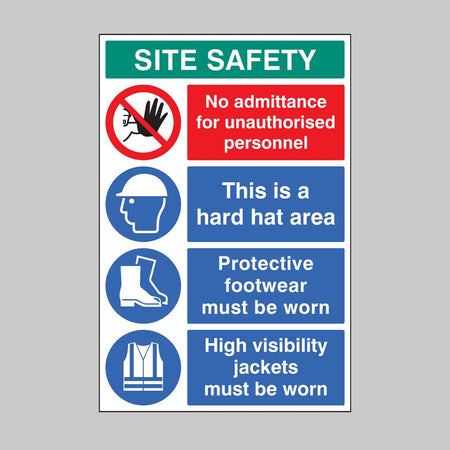 No Admittance and PPE Site Board 600 x 900mm - Ready Set SuppliedNo Admittance and PPE Site Board 600 x 900mm58035