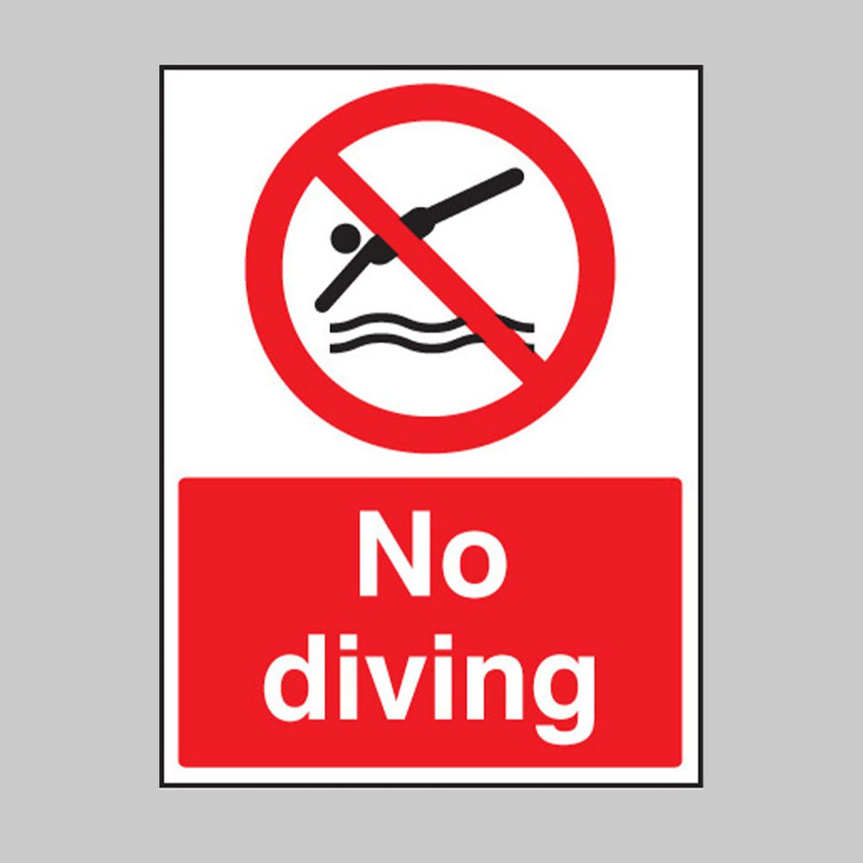 No Diving Sign - Ready Set SuppliedNo Diving SignRigid Plastic13614E
