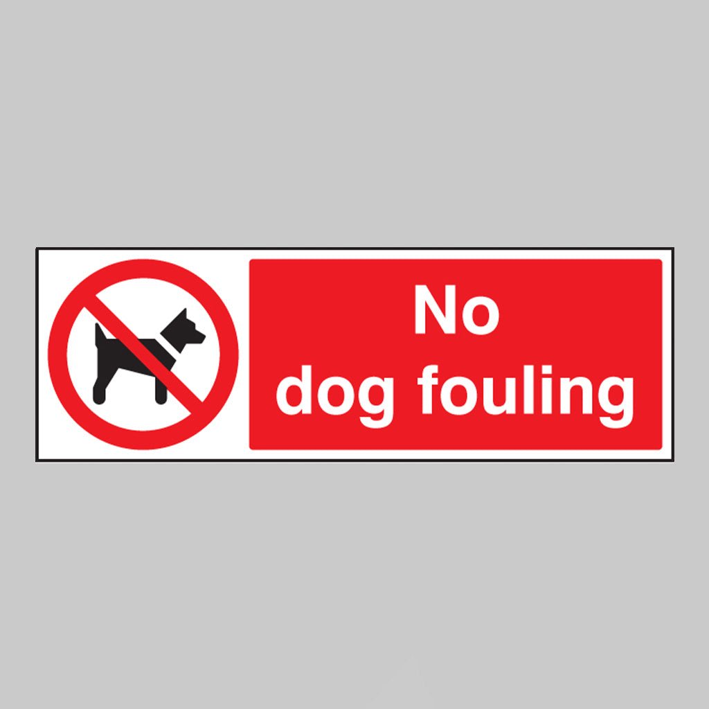No Dog Fouling Sign - Ready Set SuppliedNo Dog Fouling SignRigid Plastic13636G