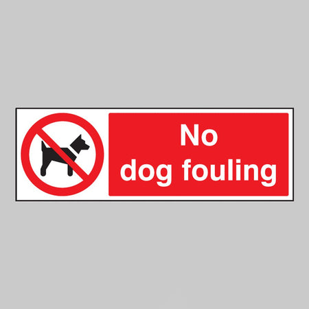 No Dog Fouling Sign - Ready Set SuppliedNo Dog Fouling SignRigid Plastic13636G