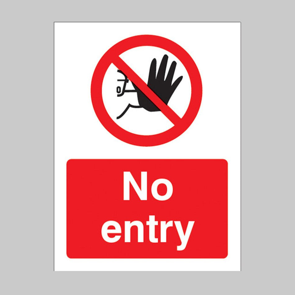 No Entry Sign - Ready Set SuppliedNo Entry SignRigid Plastic13213E