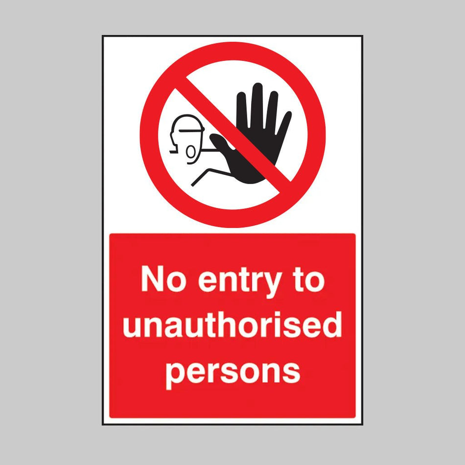 No Entry To Unauthorised Persons Floor Graphic 400 x 600mm (External Grade) - Ready Set SuppliedNo Entry To Unauthorised Persons Floor Graphic 400 x 600mm (External Grade)53573