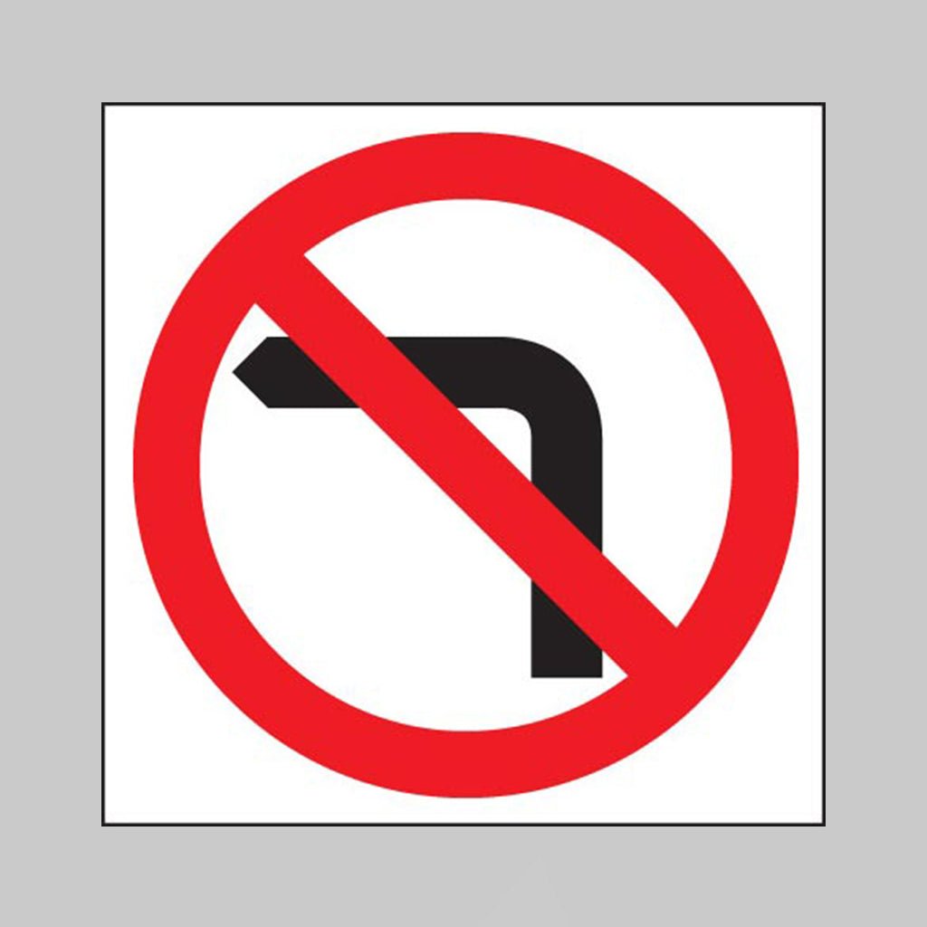 No Left Turn Sign - Ready Set SuppliedNo Left Turn SignRigid Plastic17547N
