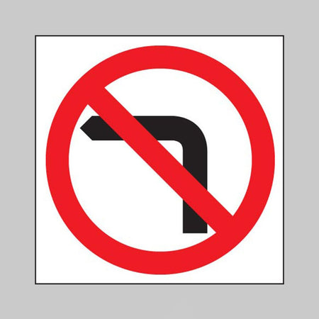No Left Turn Sign - Ready Set SuppliedNo Left Turn SignRigid Plastic17547N