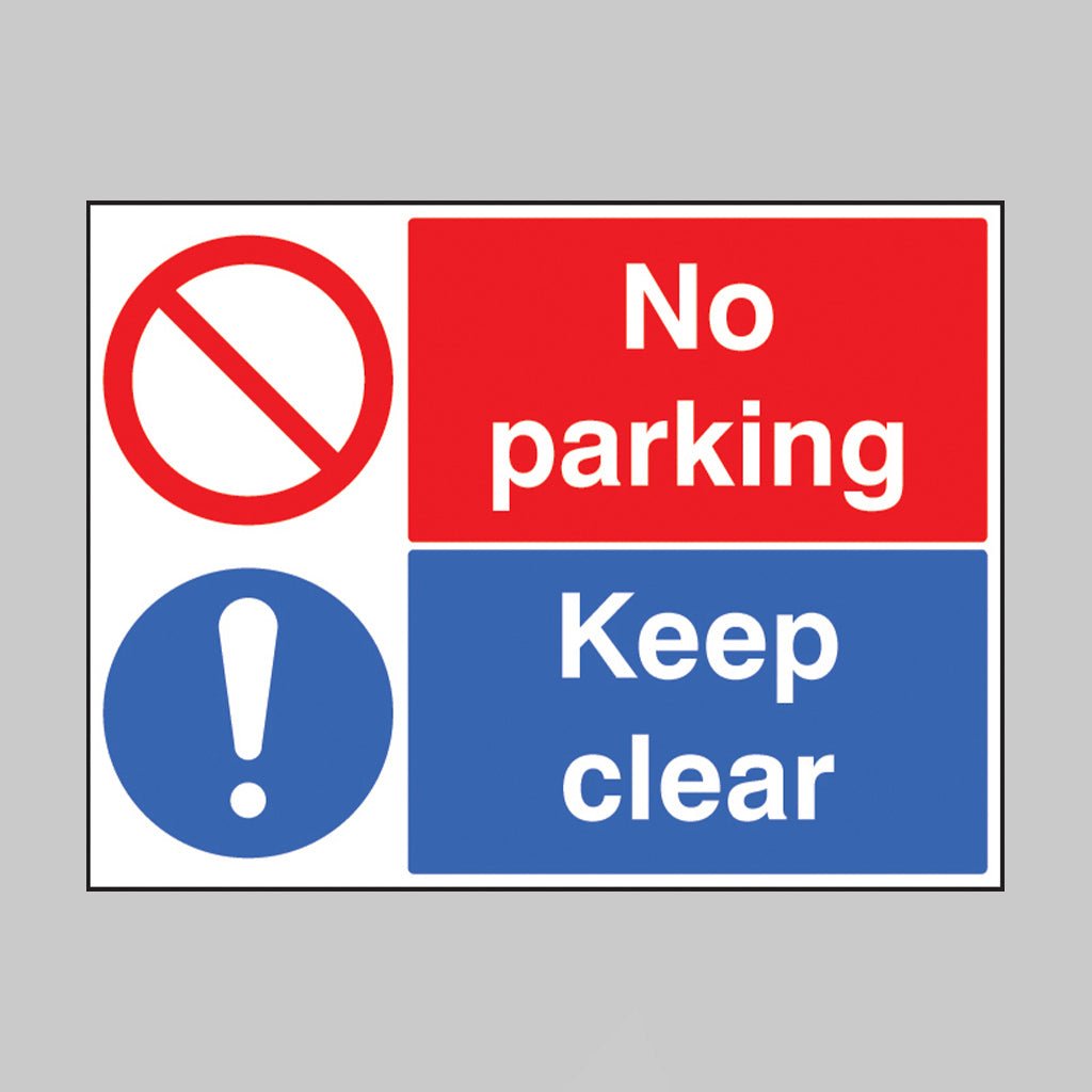 No Parking Keep Clear Sign - Ready Set SuppliedNo Parking Keep Clear Sign13221Q