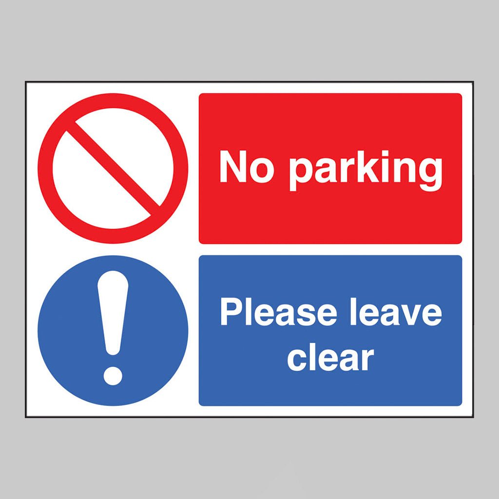 No Parking Please Leave Clear Sign - Ready Set SuppliedNo Parking Please Leave Clear SignRigid Plastic13266K
