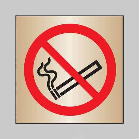 No Smoking 140 x 140mm Brass Sign - Ready Set SuppliedNo Smoking 140 x 140mm Brass Sign59048