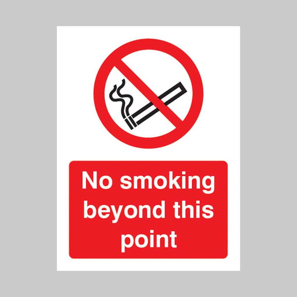 No Smoking Beyond This Point Sign - Ready Set SuppliedNo Smoking Beyond This Point SignRigid Plastic13004E