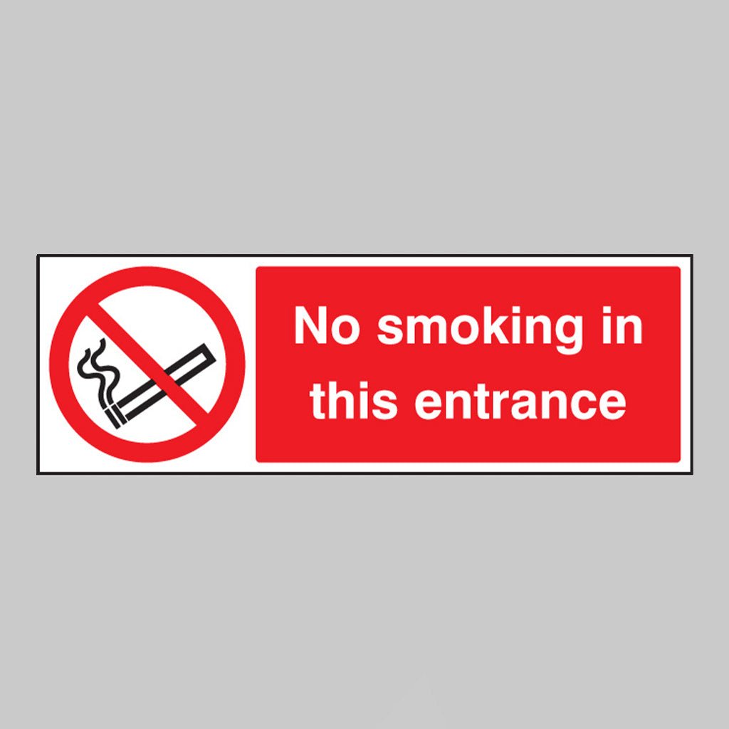 No Smoking In This Entrance Sign - Ready Set SuppliedNo Smoking In This Entrance SignRigid Plastic13023G