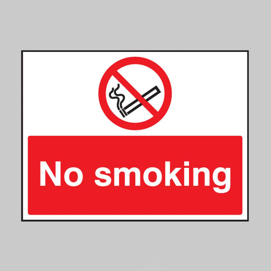 No Smoking Sign - Ready Set SuppliedNo Smoking SignRigid Plastic17542K