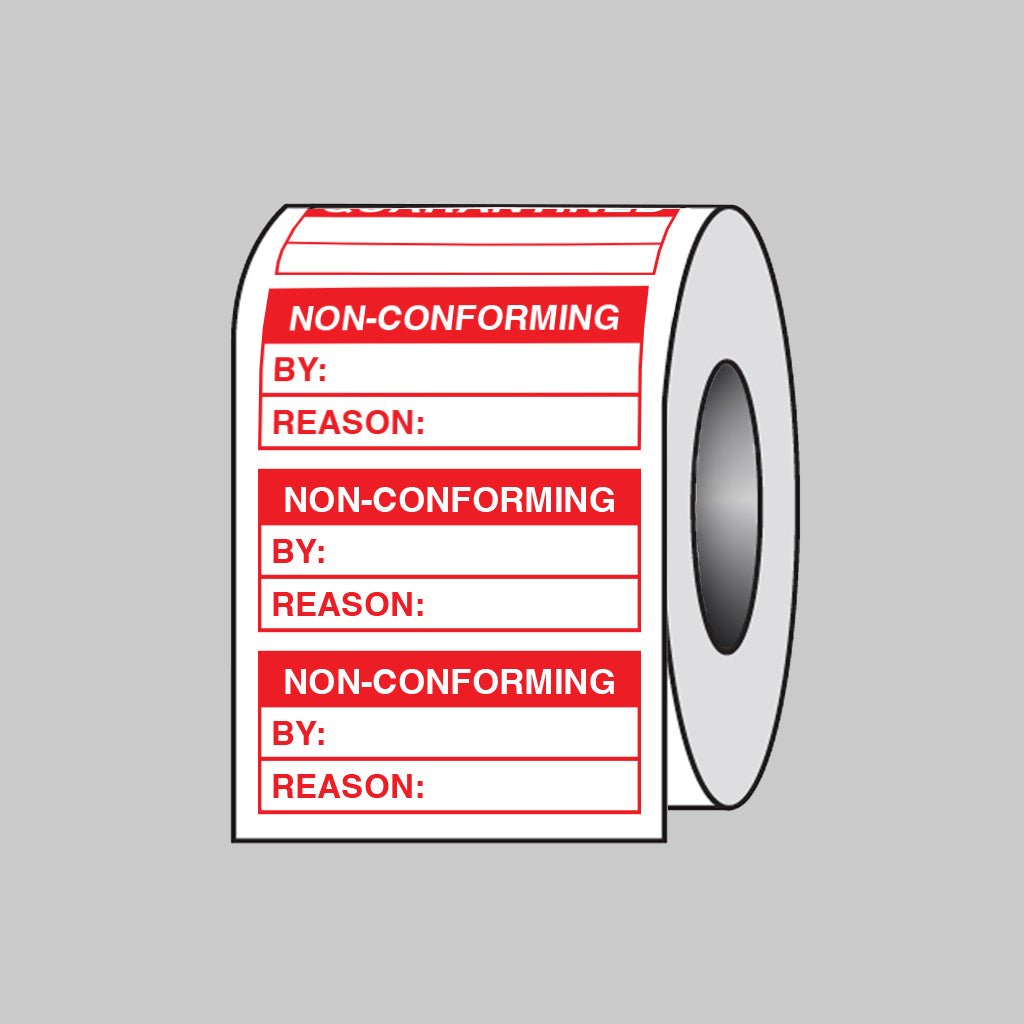 Non-Conforming Labels Roll of 100 - Ready Set SuppliedNon-Conforming Labels Roll of 10059751