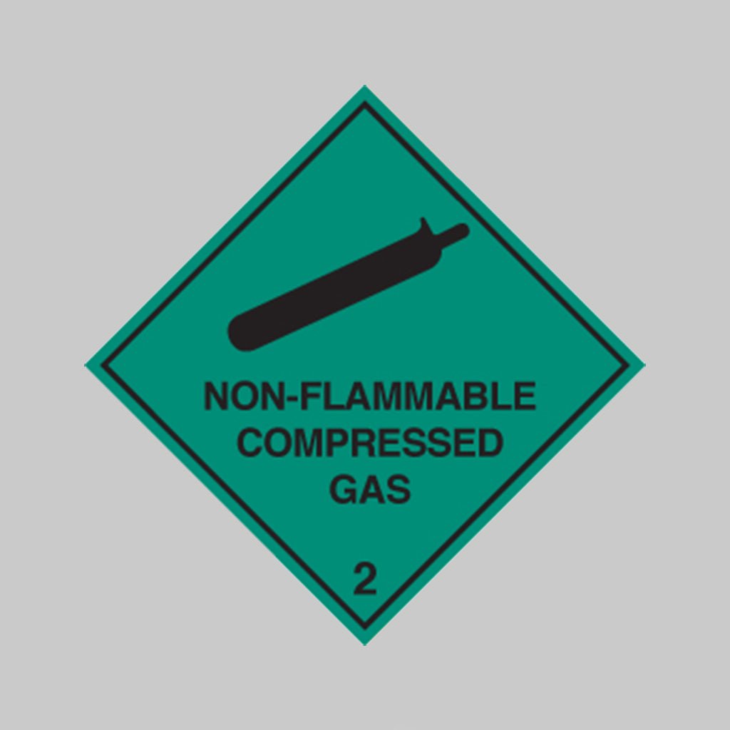 Non-Flammable Compressed Gas 2 Sign - Ready Set SuppliedNon-Flammable Compressed Gas 2 SignRigid Plastic14506F